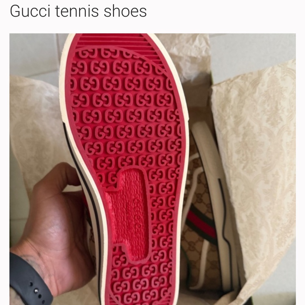 Gucci Green and Brown Tennis Shoes